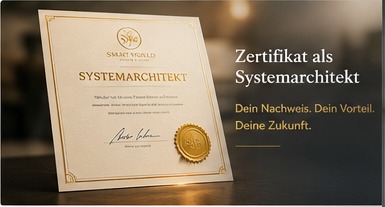 Zertifikat als Systemarchitekt.